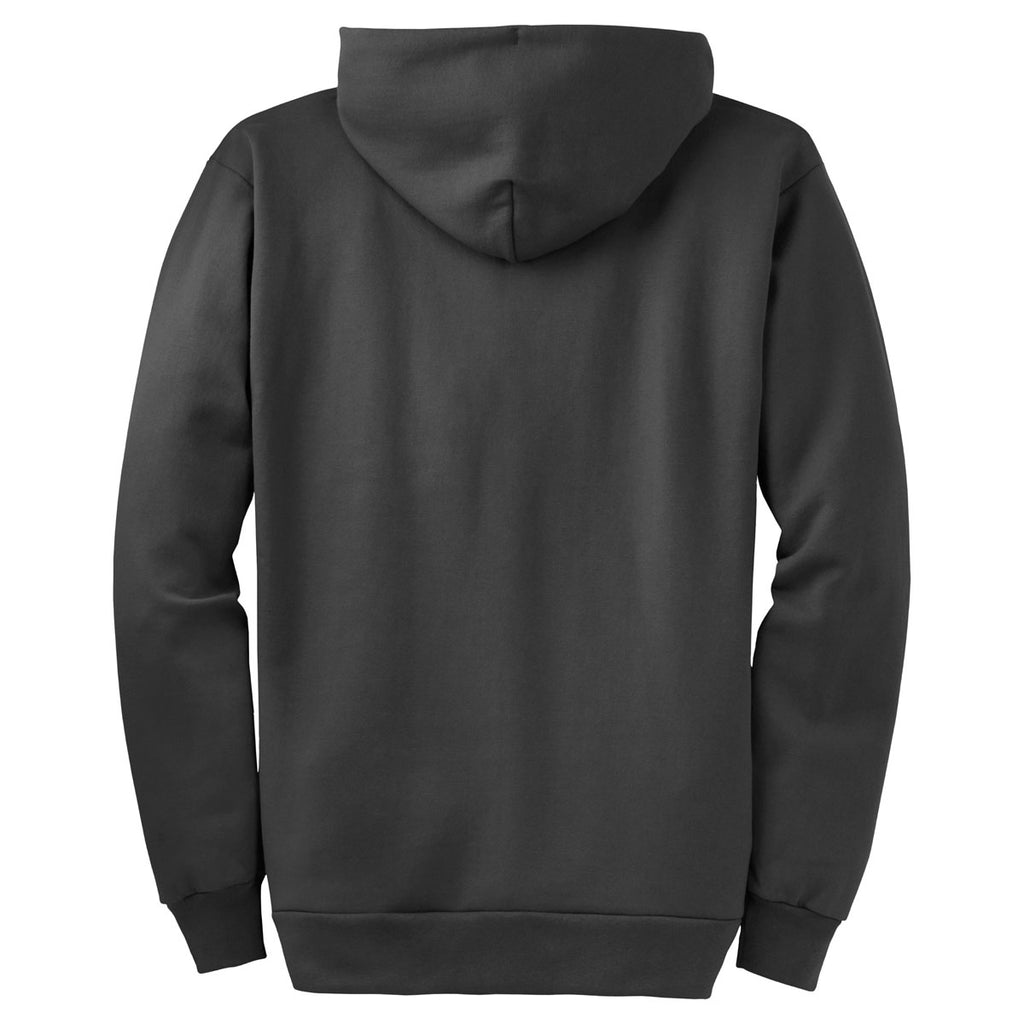 Port & Company Charcoal Ultimate Full Zip Hooded Sweatshirt