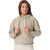 Glyder Women's Linen Vintage Oversized Cropped Hoodie