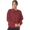 Glyder Women's Cabernet Vintage Oversized Crew