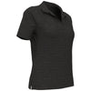 Perry Ellis Women's Caviar Black Space Dye Polo