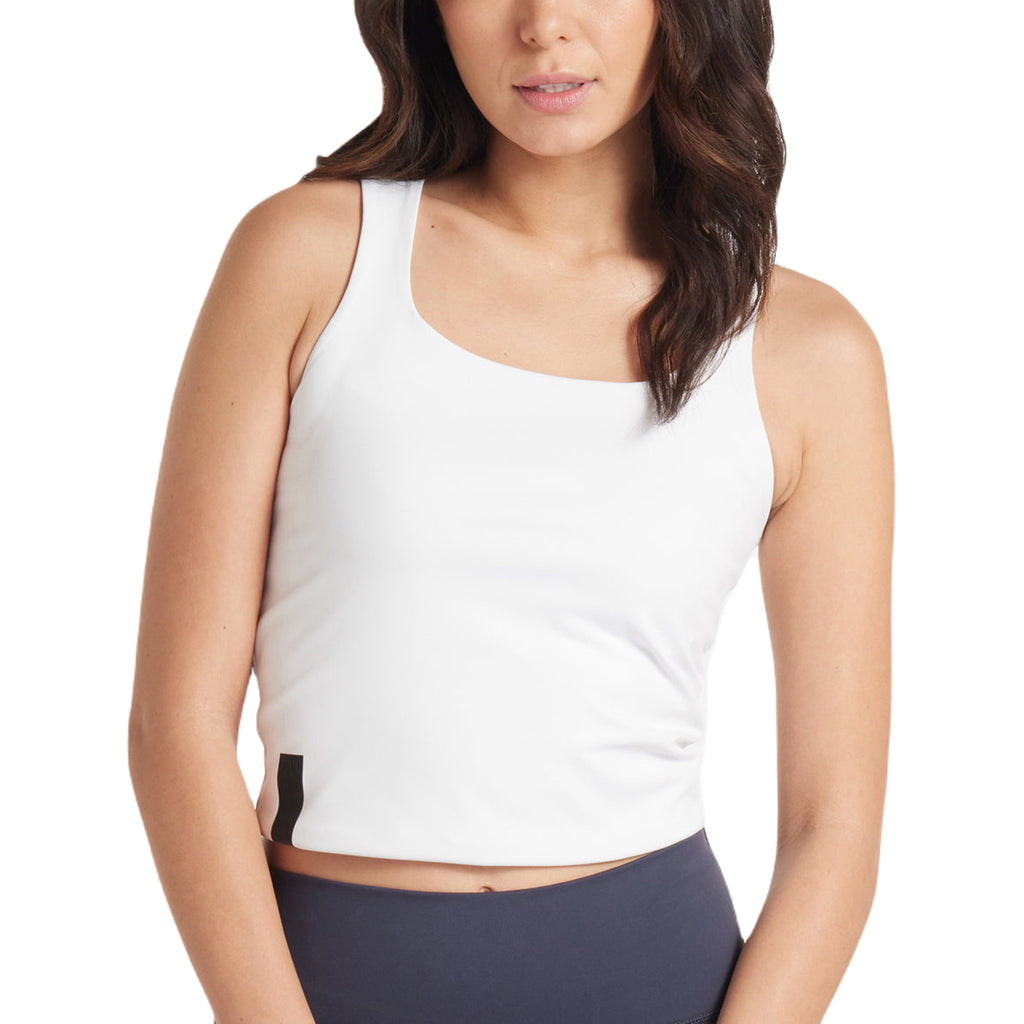 UNRL Women's White Performa Fitted Tank