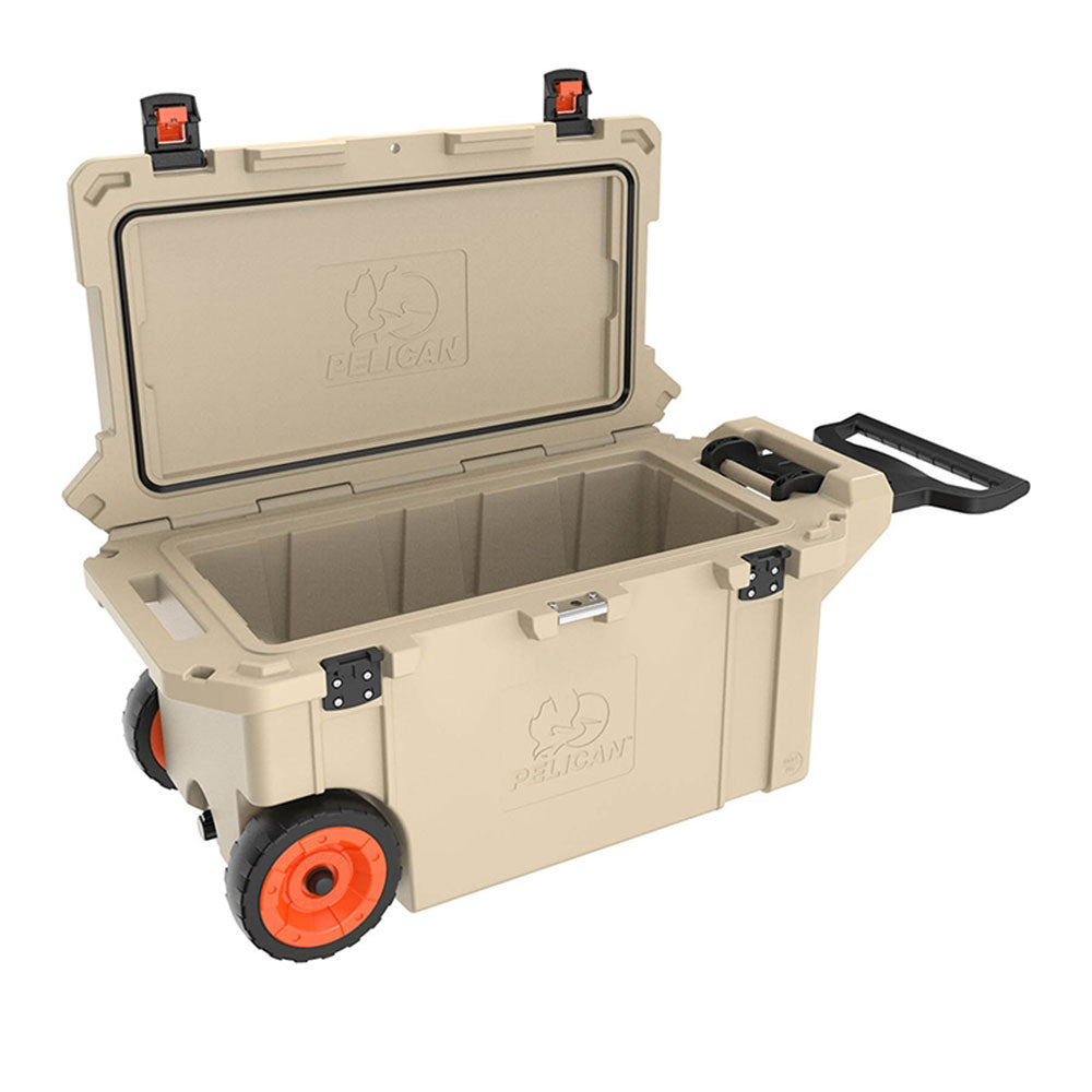 Pelican Khaki Elite Wheeled Cooler - 80 Qt