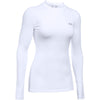 Under Armour Women's White ColdGear Fitted L/S Crew