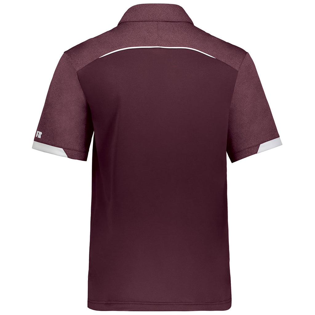 Russell Men's Maroon Legend Polo