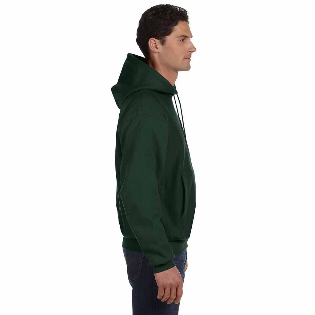 Champion Men's Dark Green Reverse Weave 12-Ounce Pullover Hood