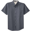 Port Authority Men's Steel Grey/Light Stone Short Sleeve Easy Care Shirt