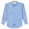 Port Authority Men's Light Blue/Light Stone Extended Size Long Sleeve Easy Care Shirt