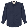 Port Authority Men's Navy/Light Stone Tall Long Sleeve Easy Care Shirt