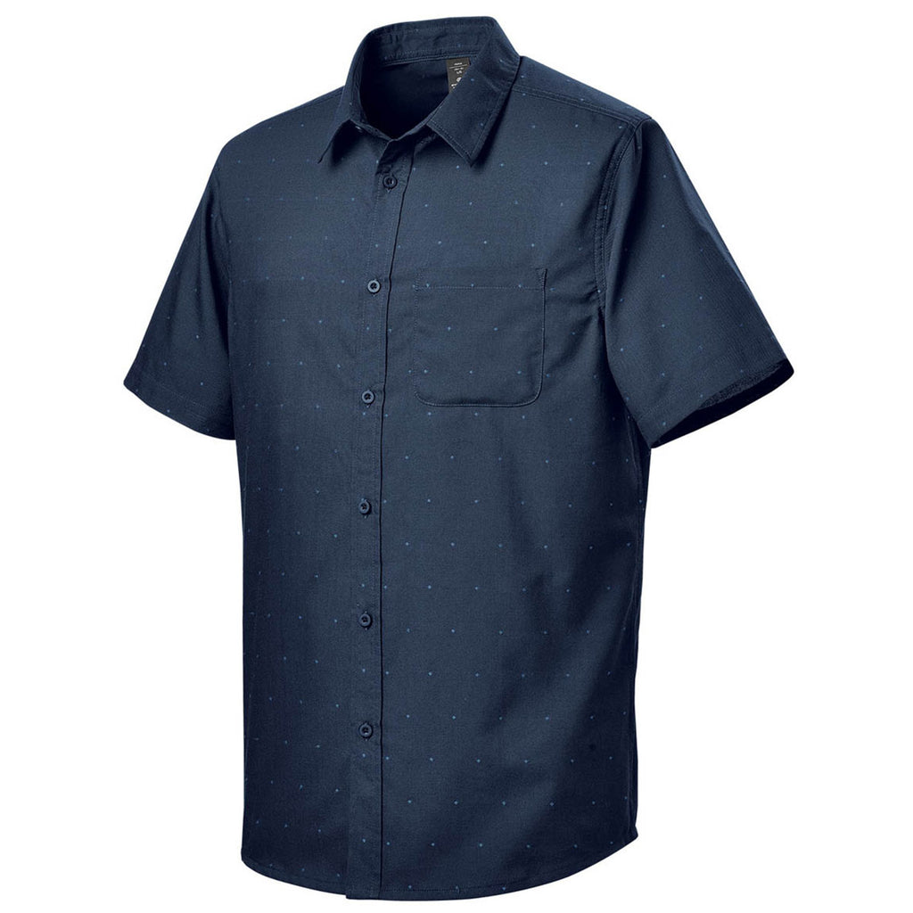 Stormtech Men's Navy/Classic Blue Molokai Short Sleeve Shirt