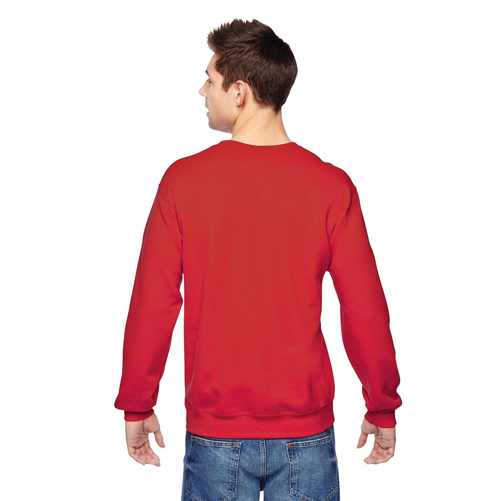 Fruit of the Loom Men's Fiery Red 7.2 oz. SofSpun Crewneck Sweatshirt