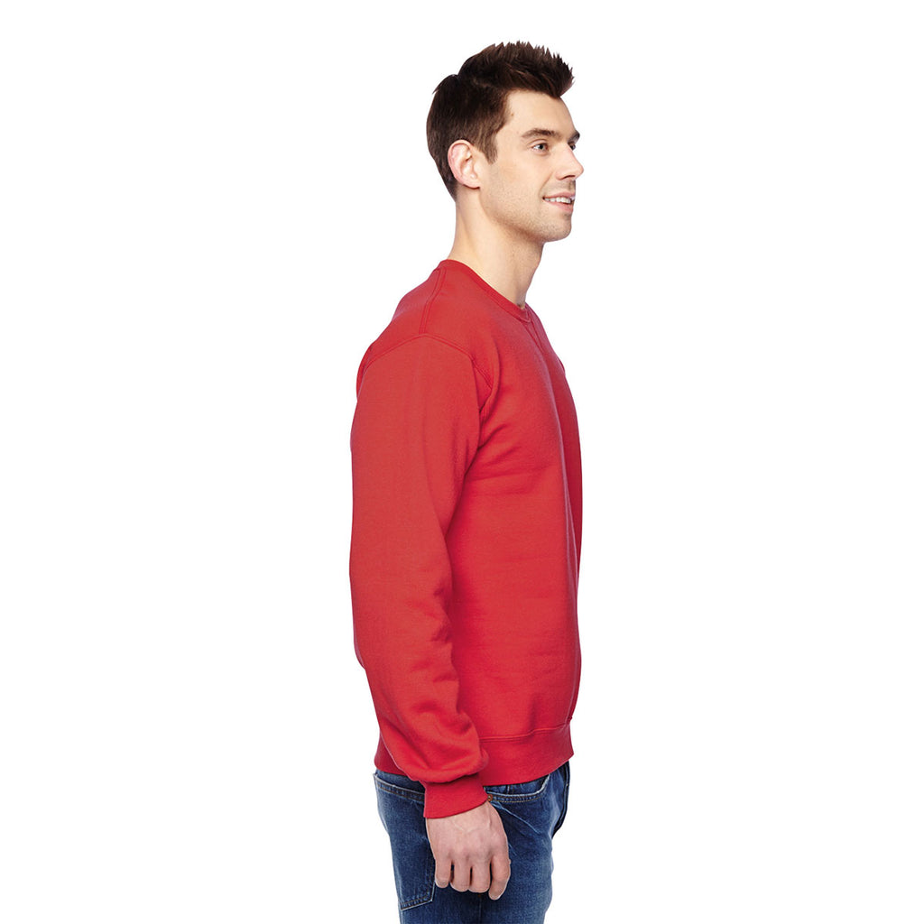 Fruit of the Loom Men's Fiery Red 7.2 oz. SofSpun Crewneck Sweatshirt