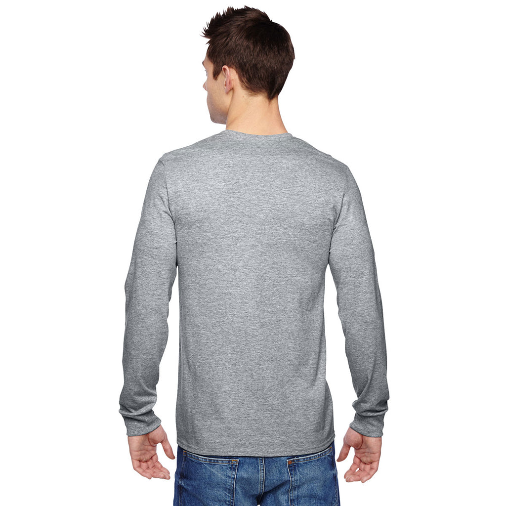 Fruit of the Loom Men's Athletic Heather 4.7 oz. Sofspun Jersey Long-Sleeve T-Shirt