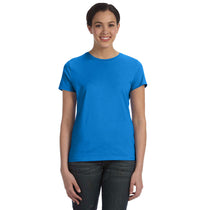 Hanes Women's Bluebell Breeze 4.5 oz. 100% Ringspun Cotton nano-T T-Shirt