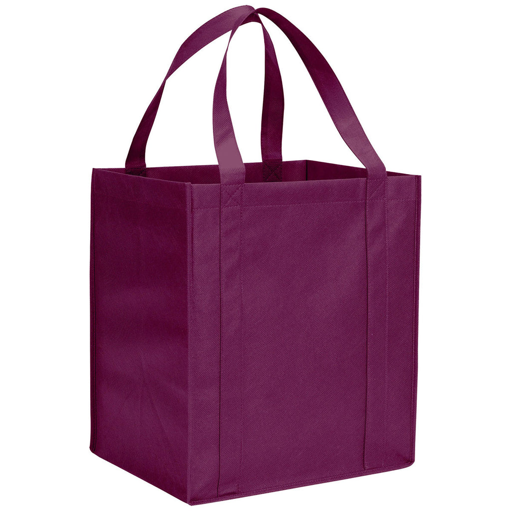 Bullet Burgundy Hercules Non-Woven Grocery Tote