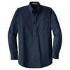 CornerStone Men's Navy Long Sleeve SuperPro Twill Shirt