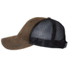 Sportsman Brown/Black Faux Waxy Trucker Cap