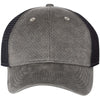 Sportsman Grey/Black Faux Waxy Trucker Cap