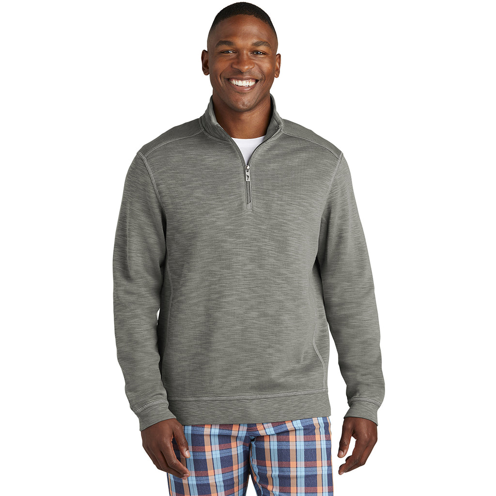 Tommy Bahama Men's Cave Grey Tobago Bay Half Zip