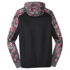 Sport-Tek Men's Deep Red/Black Sport-Wick Mineral Freeze Fleece Colorblock Hooded Pullover