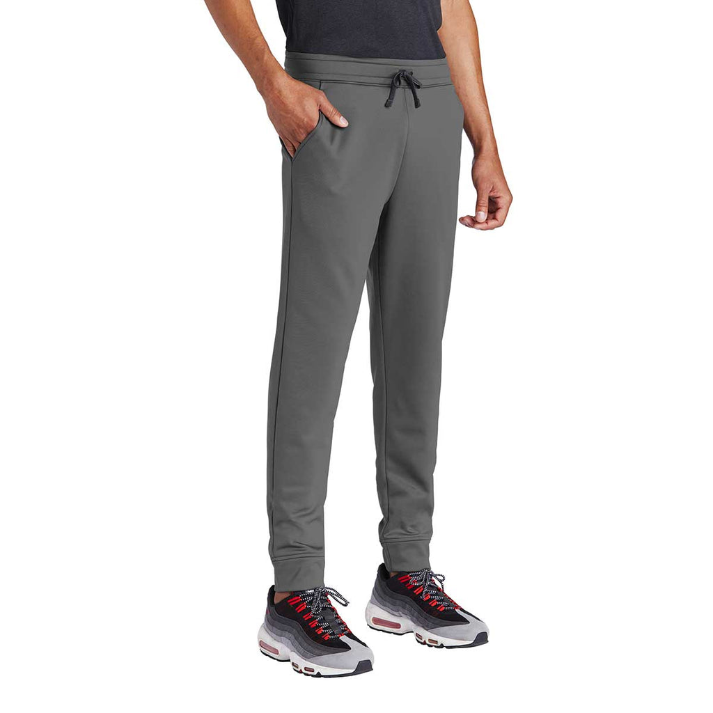 Sport-Tek Men's Dark Smoke Grey Sport-Wick Fleece Jogger