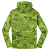 Sport-Tek Men's Lime Shock Sport-Wick CamoHex Fleece Hooded Pullover