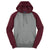 Sport-Tek Men's Maroon/Vintage Heather Raglan Colorblock Pullover Hooded Sweatshirt