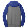 Sport-Tek Men's Vintage Heather/True Royal Raglan Colorblock Full-Zip Hooded Fleece Jacket