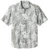 Tommy Bahama Men's Light Grey Coconut Point Playa Flora Short Sleeve Shirt