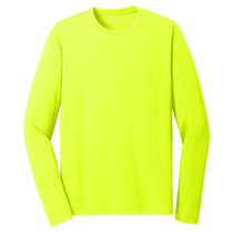 Sport-Tek Men's Neon Yellow PosiCharge RacerMesh Long Sleeve Tee
