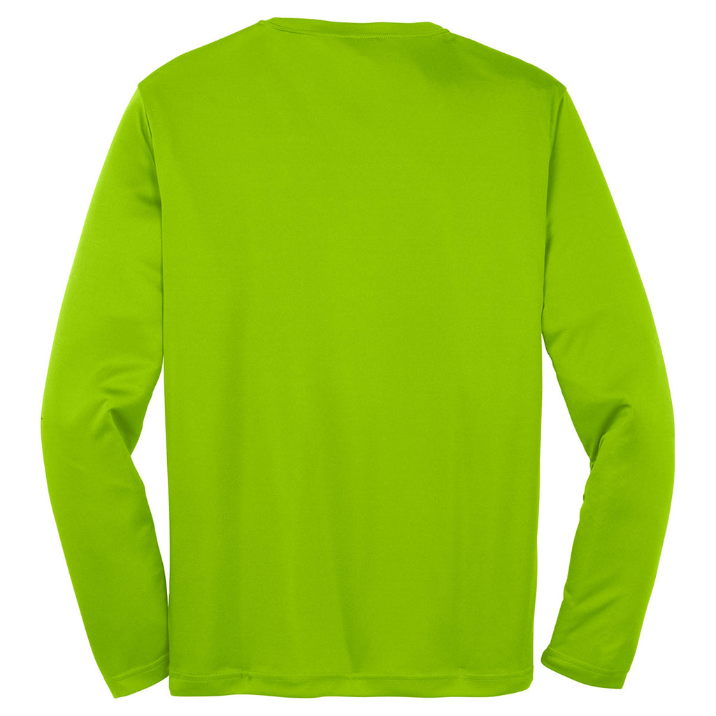 Sport-Tek Men's Lime Shock Long Sleeve PosiCharge Competitor Tee