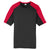 Sport-Tek Men's Black/ True Red PosiCharge Competitor Sleeve-Blocked Tee