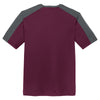 Sport-Tek Men's Maroon/ Iron Grey PosiCharge Competitor Sleeve-Blocked Tee