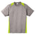 Sport-Tek Men's Vintage Heather/Lime Shock Heather Colorblock Contender Tee