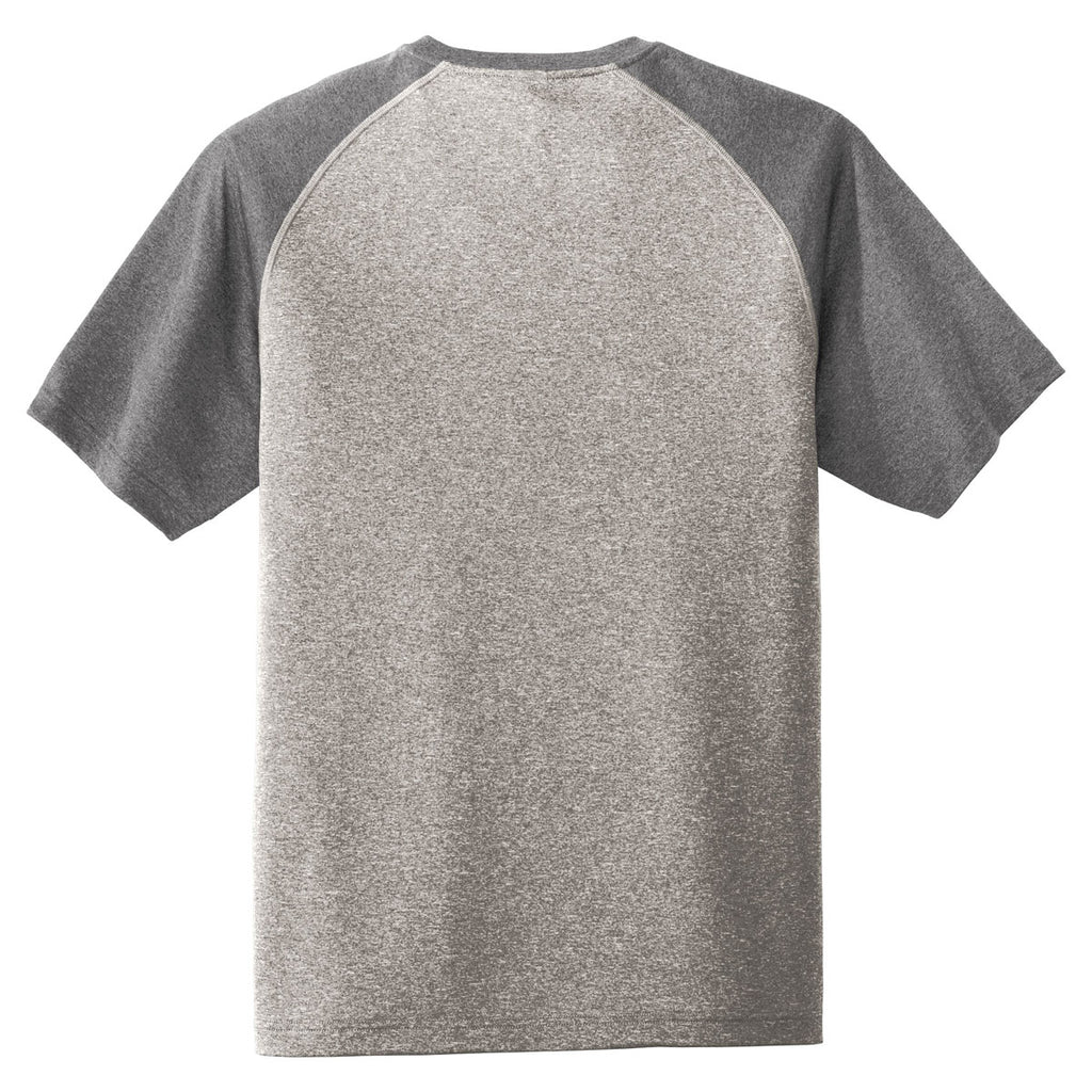 Sport-Tek Men's Vintage Grey Heather-On-Heather Contender Tee