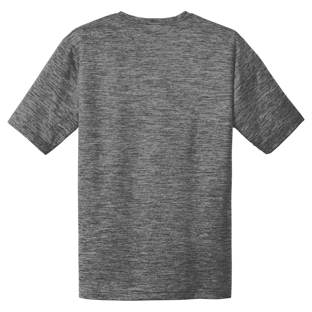 Sport-Tek Men's Grey-Black Electric PosiCharge Electric Heather Tee