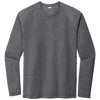 Sport-Tek Men's Dark Grey Heather PosiCharge Long Sleeve Tri-Blend Wicking Raglan Tee