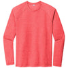 Sport-Tek Men's True Red Heather PosiCharge Long Sleeve Tri-Blend Wicking Raglan Tee