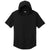 Sport-Tek Men's Black Triad Solid Posicharge Tri-Blend Wicking Short Sleeve Hoodie