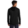 Sport-Tek Men's Black Triad Solid Posicharge Tri-Blend Wicking Long Sleeve Hoodie