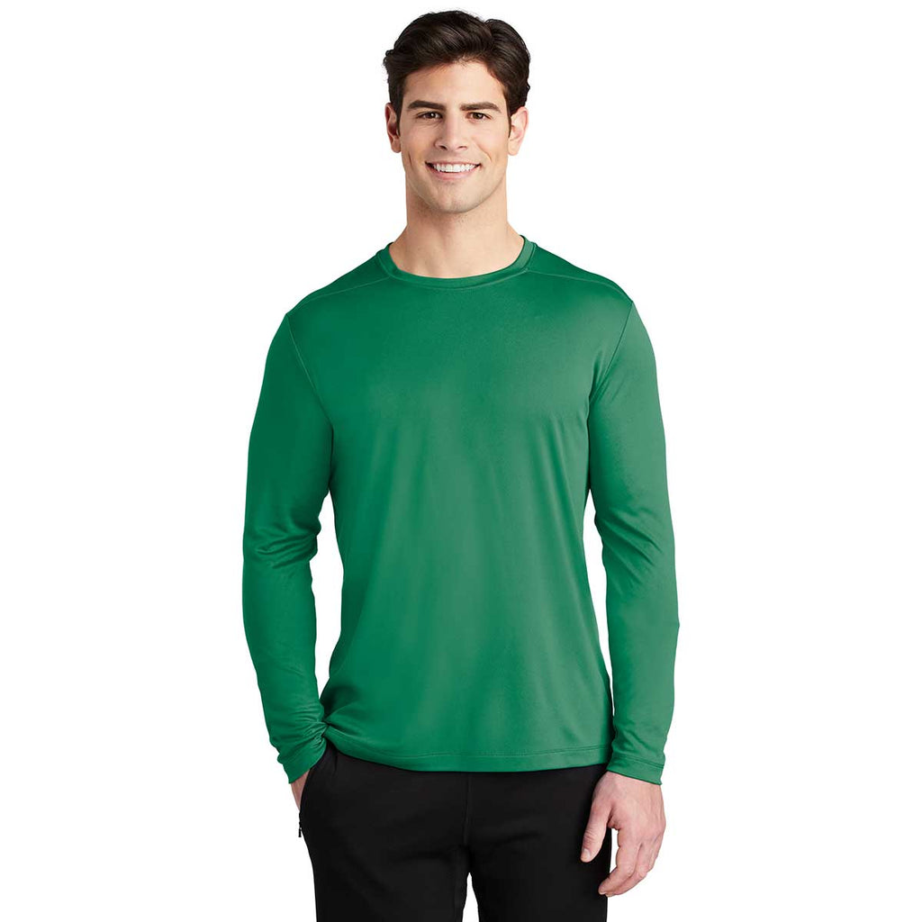 Sport-Tek Men's Kelly Green Posi-UV Pro Long Sleeve Tee