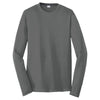 Sport-Tek Men's Dark Smoke Grey Long Sleeve PosiCharge Competitor Cotton Touch Tee