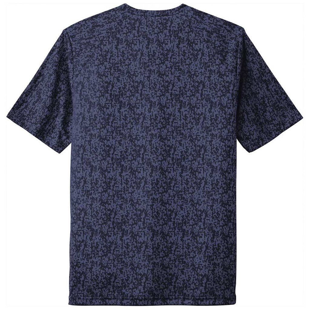 Sport-Tek Men's True Navy PosiCharge Digi Camo Short Sleeve Tee