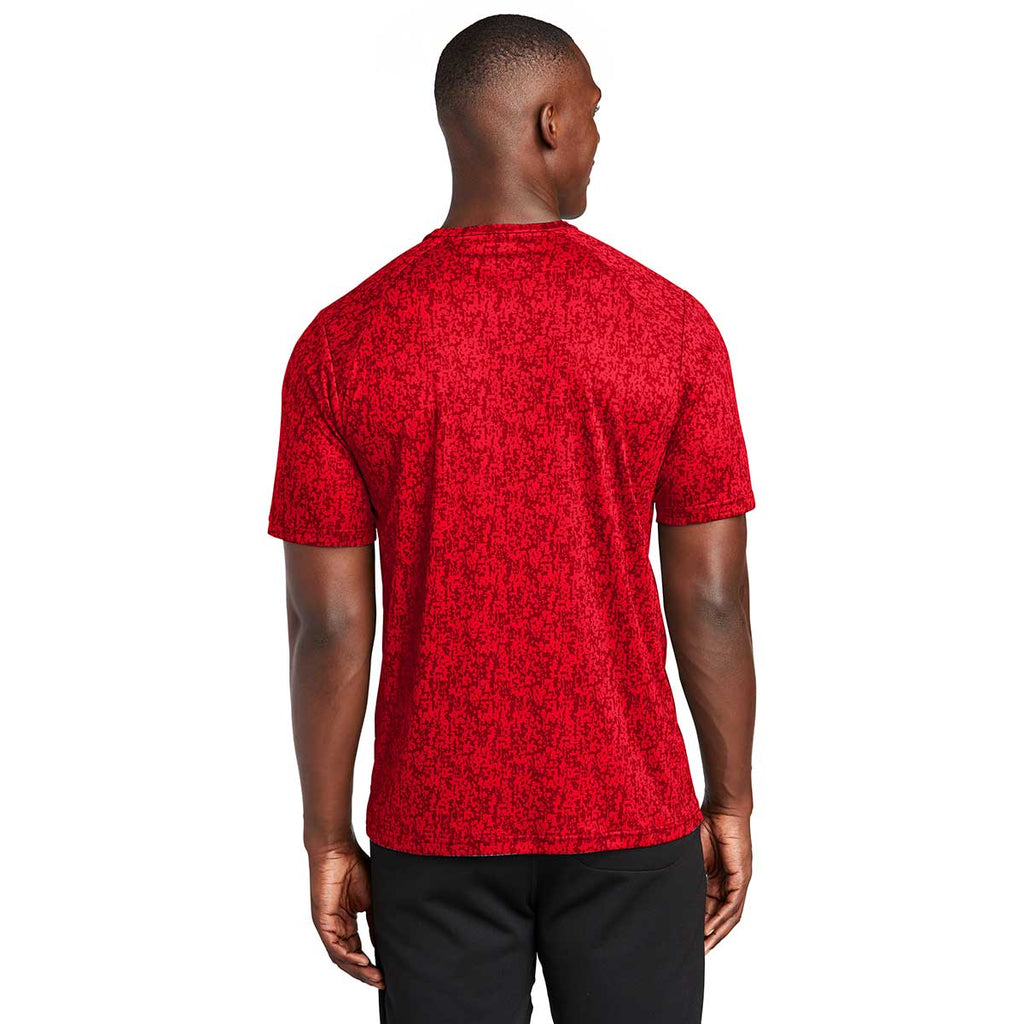 Sport-Tek Men's True Red PosiCharge Digi Camo Short Sleeve Tee