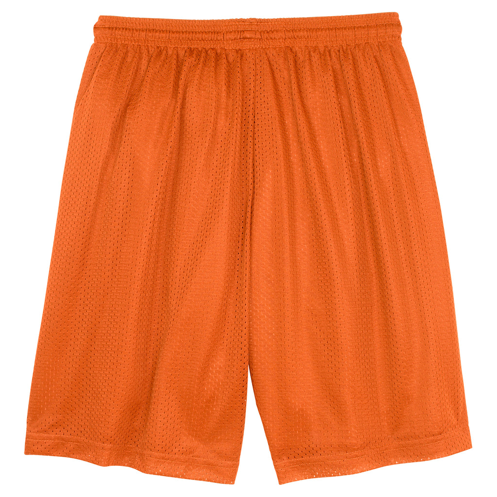 Sport-Tek Men's Deep Orange PosiCharge Classic Mesh Short