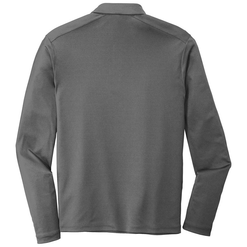 Sport-Tek Men's Dark Smoke Grey Posi-UV Pro Long Sleeve Polo