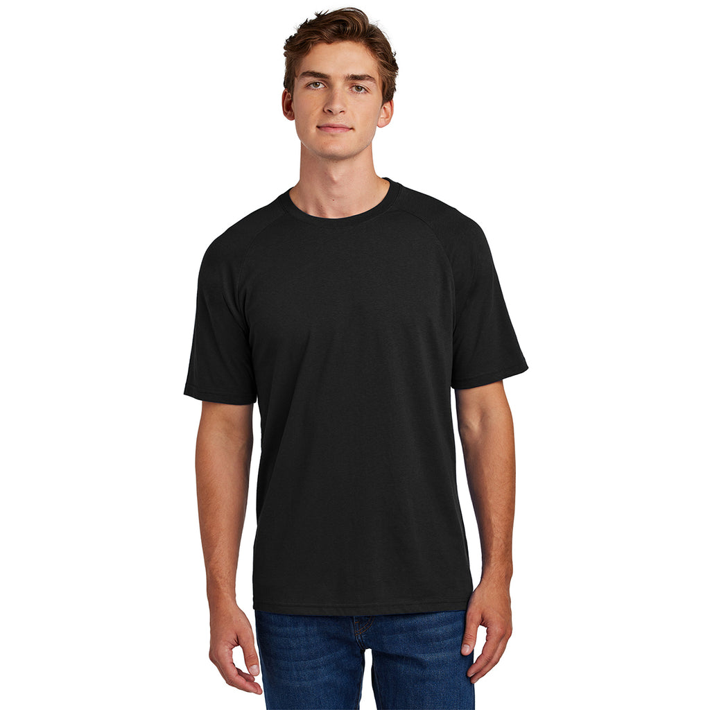 Sport-Tek Men's Black Halftime Raglan Tee