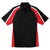 Sport-Tek Men's Black/True Red/White Tricolor Micropique Sport-Wick Polo