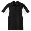 Sport-Tek Men's Black/White Side Blocked Micropique Sport-Wick Polo