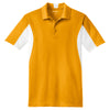 Sport-Tek Men's Gold/White Side Blocked Micropique Sport-Wick Polo