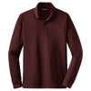 Sport-Tek Men's Maroon Long Sleeve Micropique Sport-Wick Polo